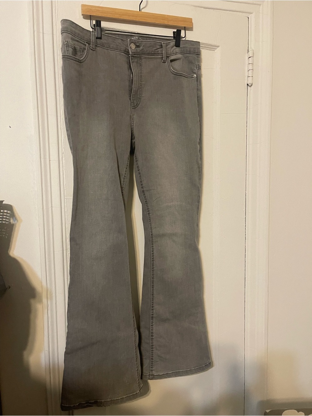 Primark Gray Flare Jeans - Wide Leg High Rise